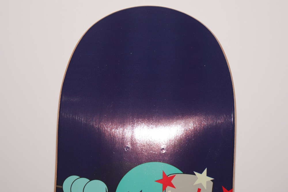 Dalek Space Monkey SIGNED Skateboard Deck Art - Navy Blue