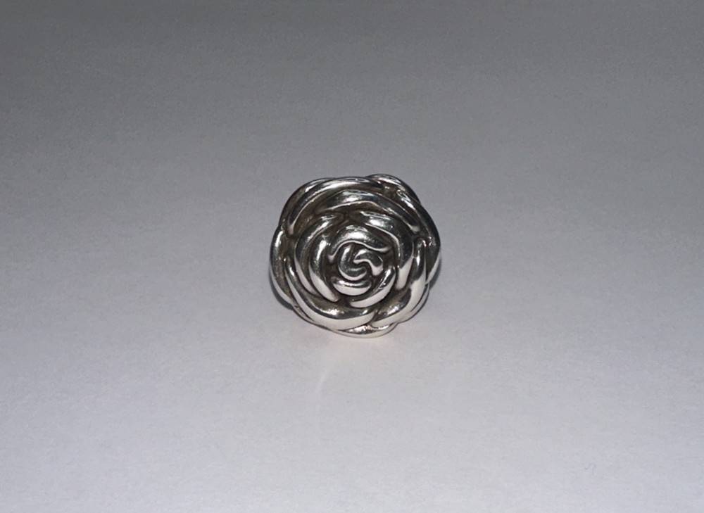 Vintage 925 Sterling Silver Rose Ring