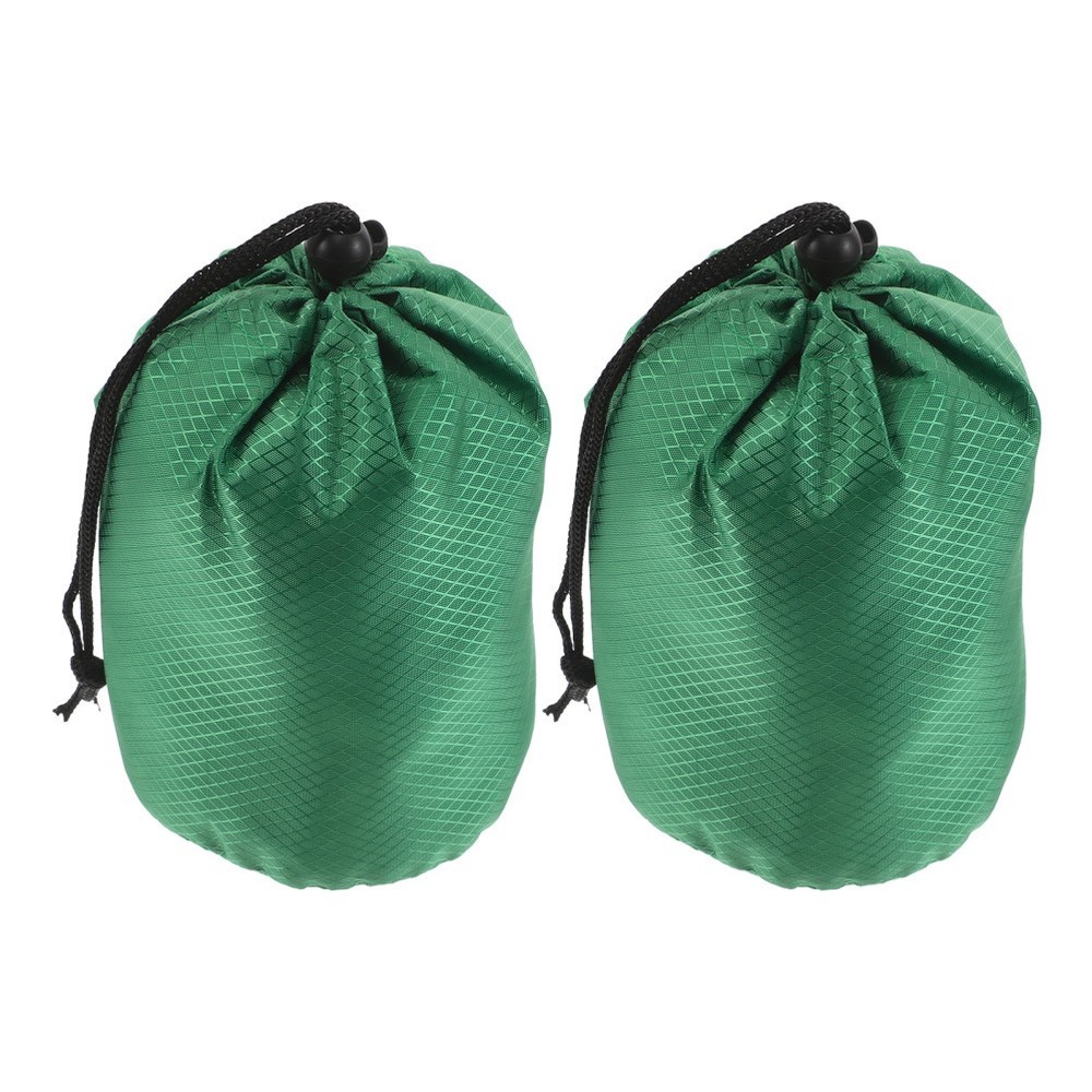 2 Pcs Camping Gear Bags Storage for down Jackets Drawstring Stuff Sack