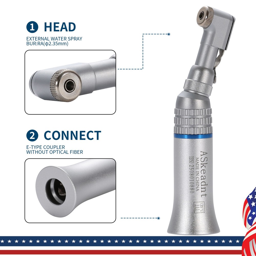 NSK Style Dental Slow Low Speed Contra Angle Handpiece Latch E-Type Attach AS