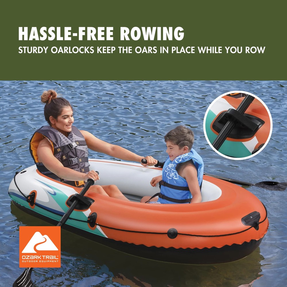 Ozark Trail 2 Person Inflatable River Raft Set