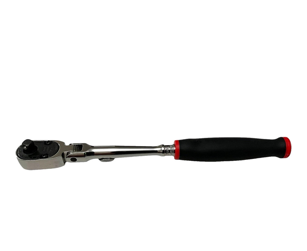 Snap-on Tools Red 1/4" Dr Soft Grip Handle Locking Flex-Head Ratchet THLX72 NEW