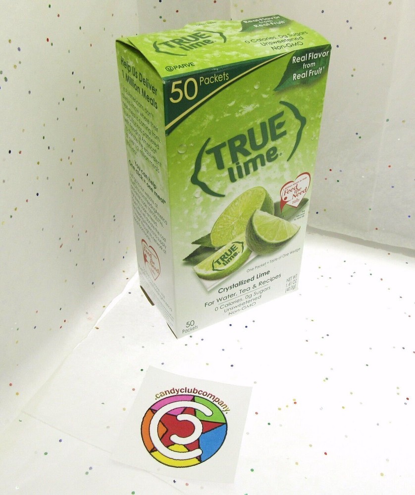 True Lime ~ Crystallized Lime ~ Real Flavor From Real Fruit ~ 50 Packets