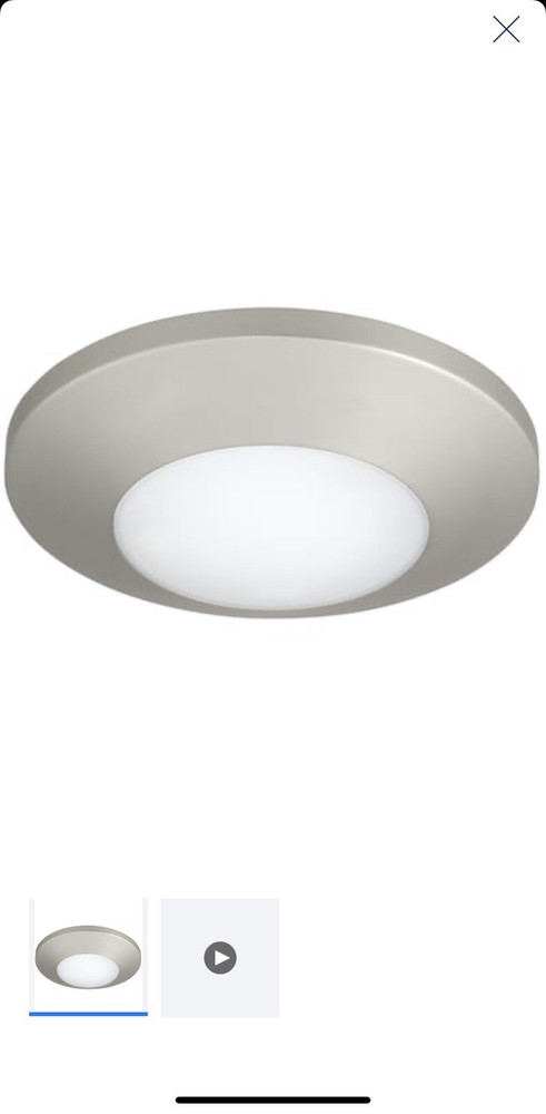 Progress Lighting 7.5-in Brushed Nickel Transitional LED Flush Mount Light ENERG