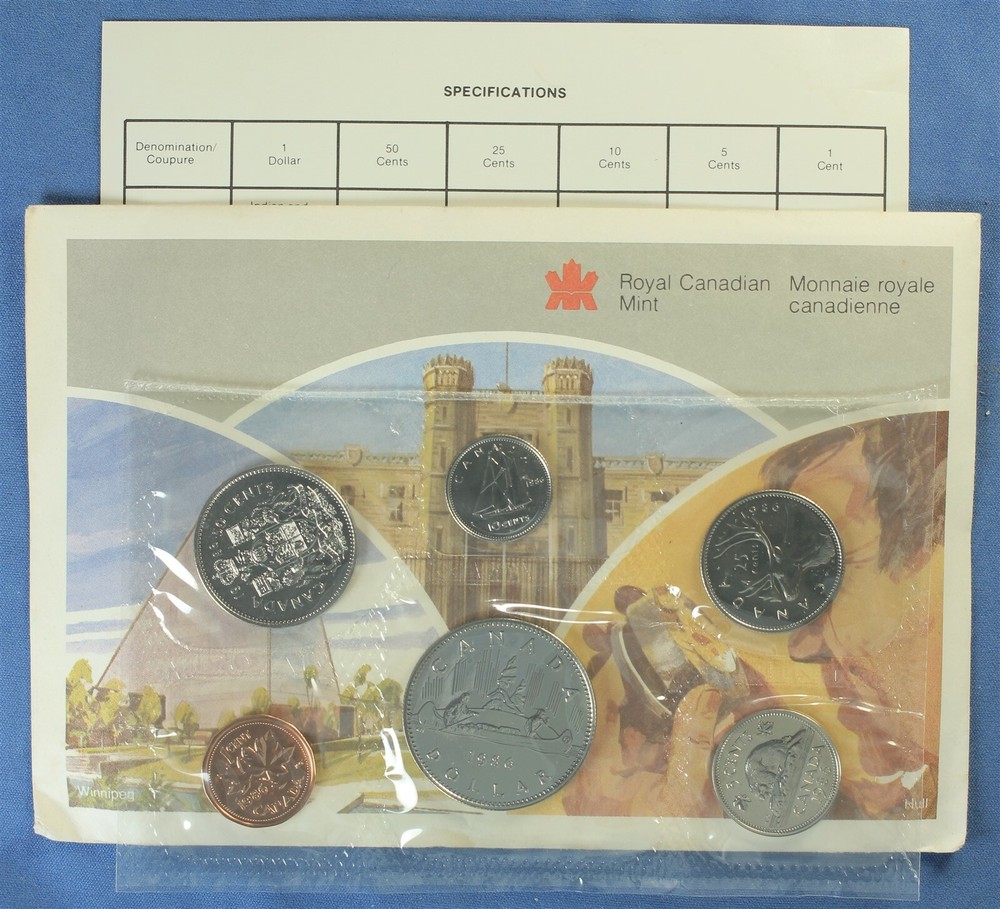 Canada 1986 Uncirculated Mint Set - With Envelope and COA 7