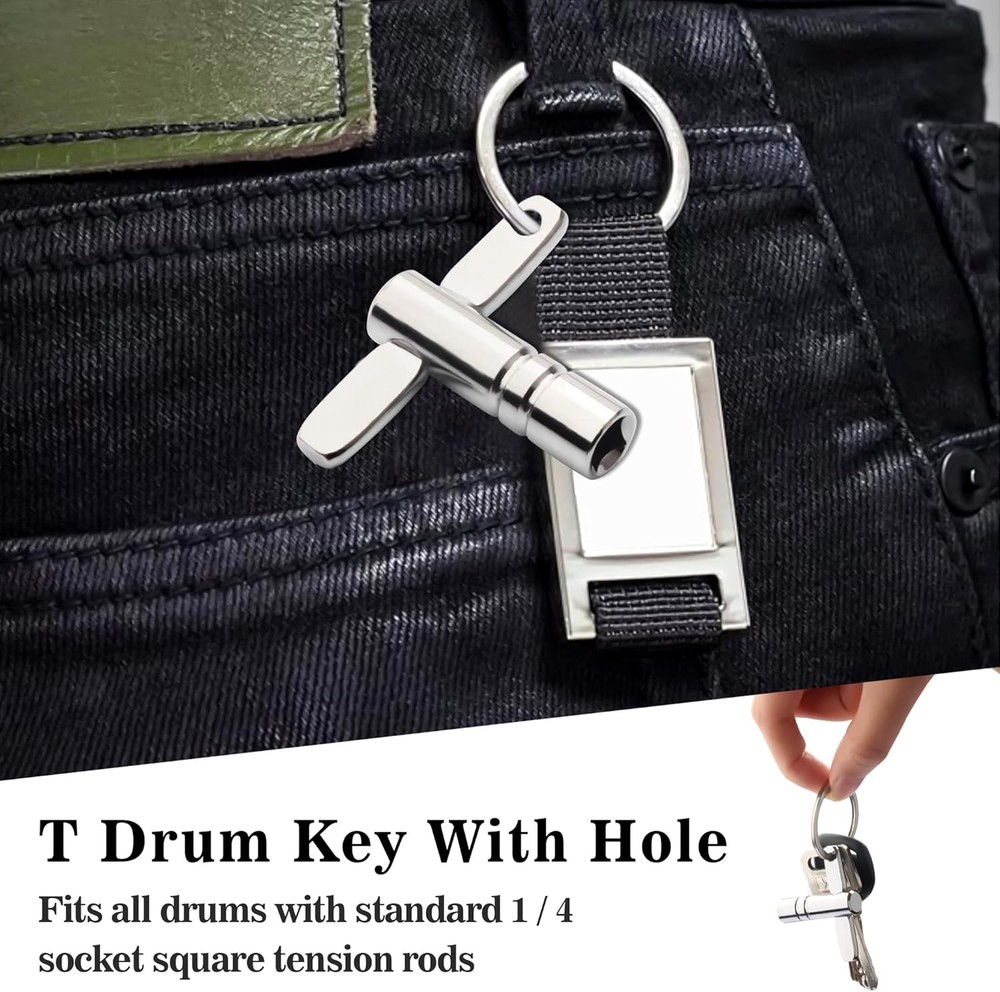 4 Pack Drum Keys - Universal Tool for Tuning High Tension Drums, Includes Speed