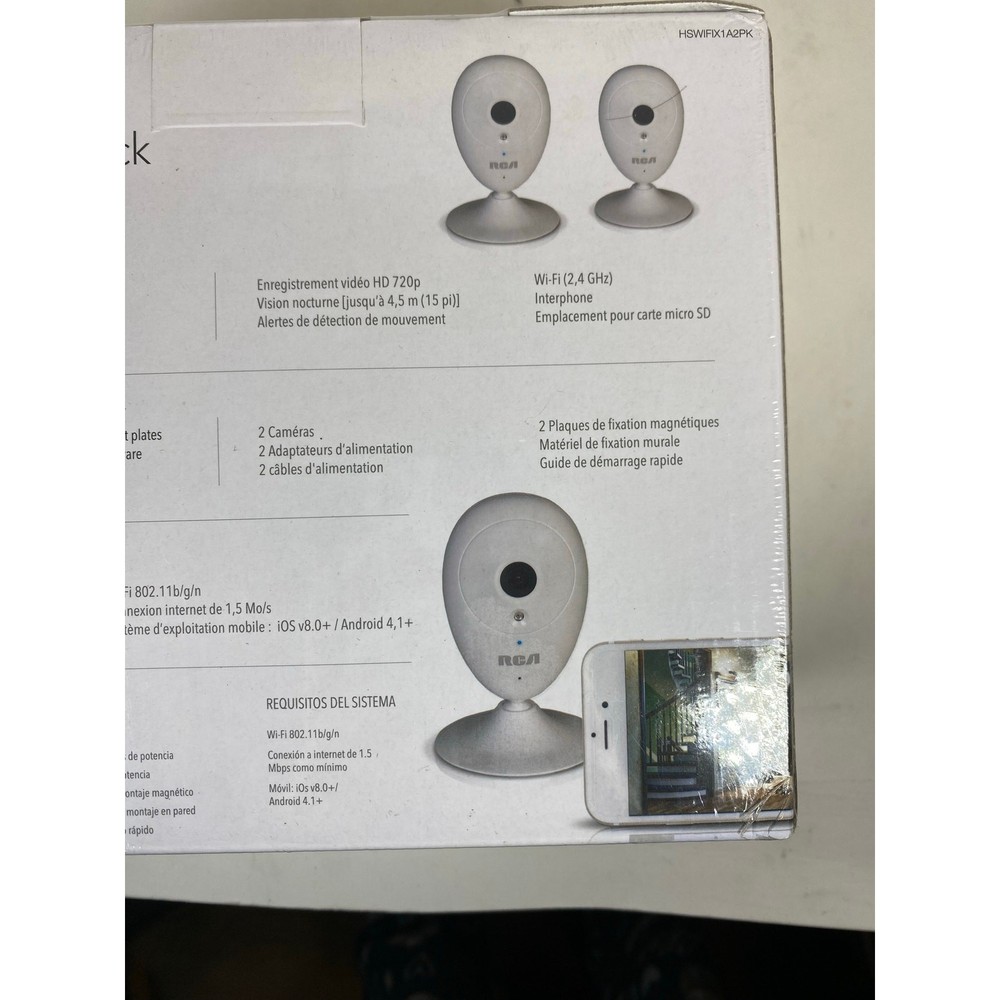 RCA Indoor Security Camera 2 Pack Model HSWIFIX1A2PK