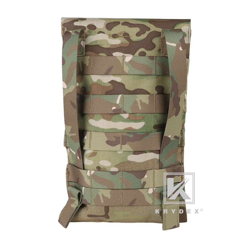 KRYDEX 1.5L Water Bladder Tactical Hydration Pack MOLLE Panel for Vest MC Camo