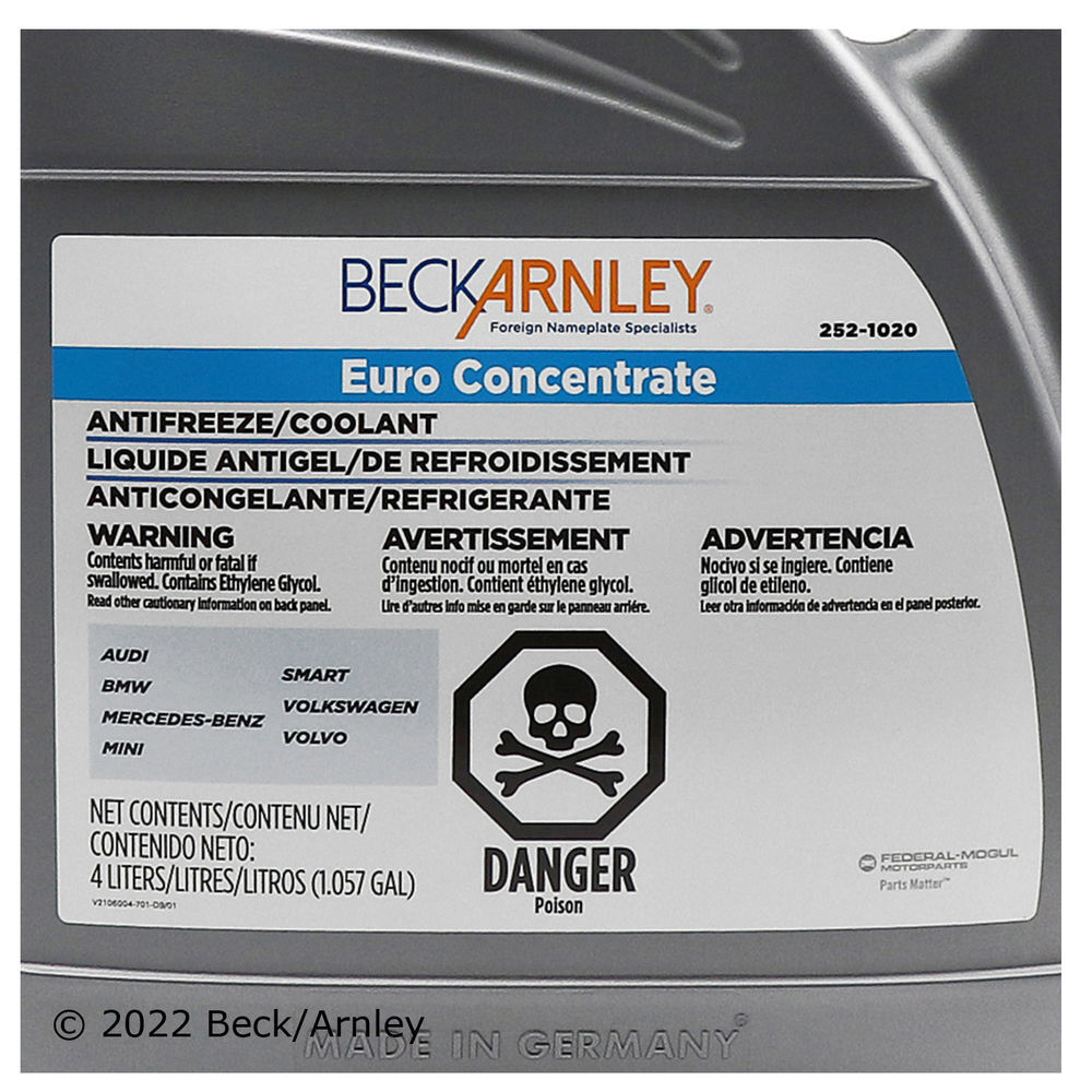Engine Coolant / Antifreeze Beck/Arnley 252-1020