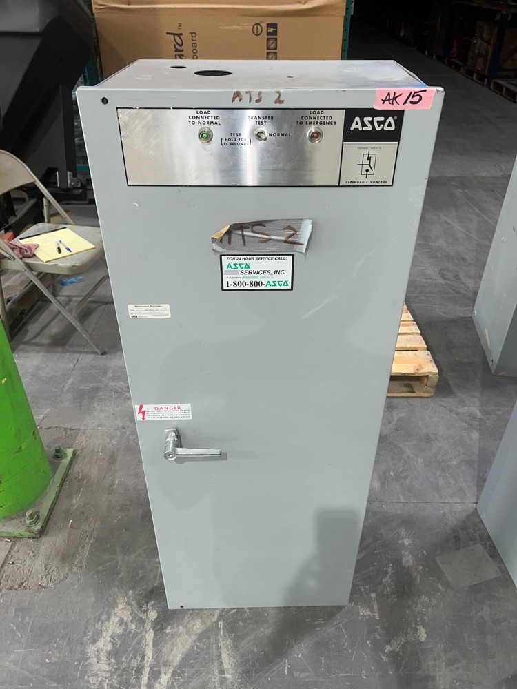 Asco ATS Automatic Transfer Switch 260 200 Amp 480v 3Ph 3 Wire ''AK"