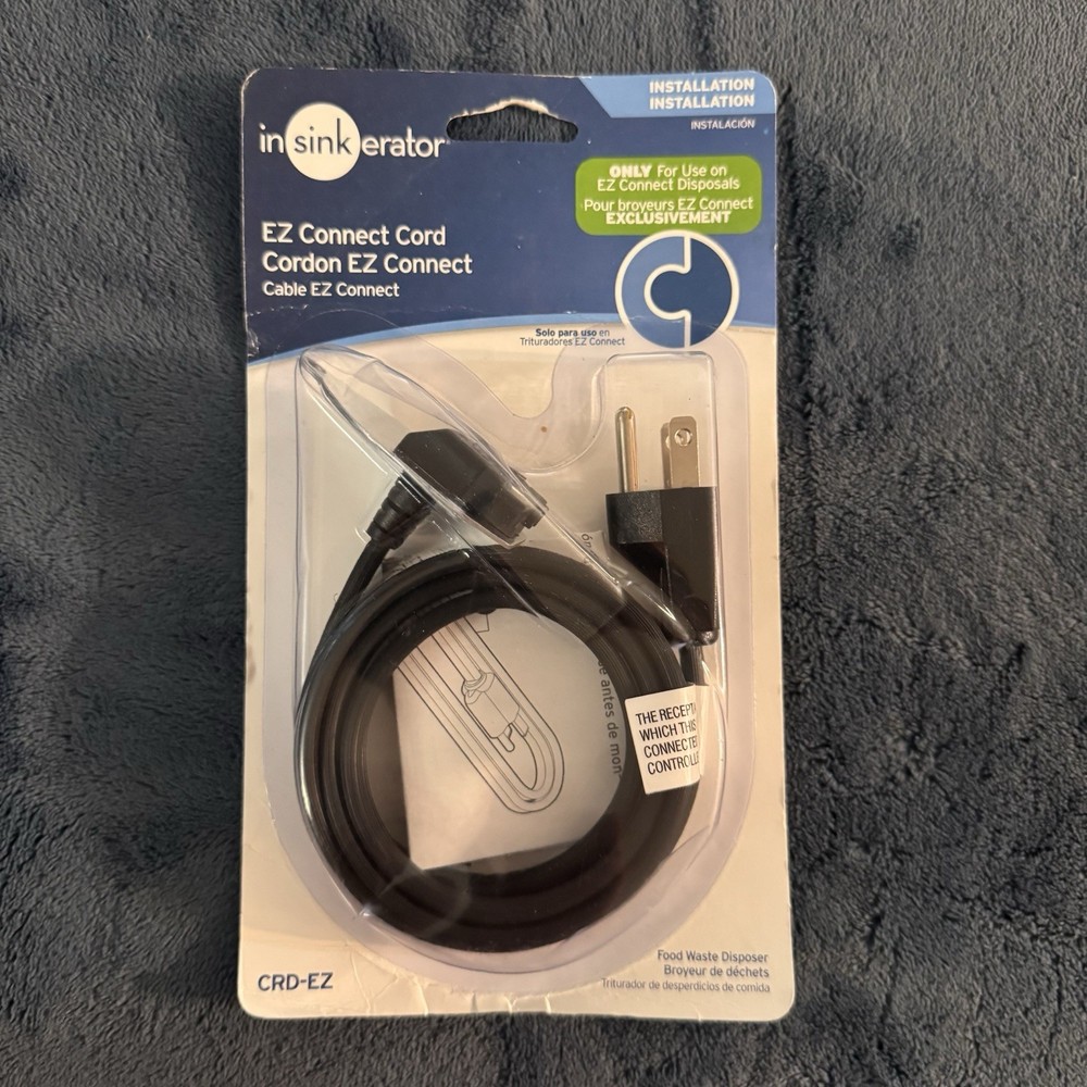 InSinkErator CRD-EZ Connect Power Cord 3 Ft For use on EZ Connect Disposals