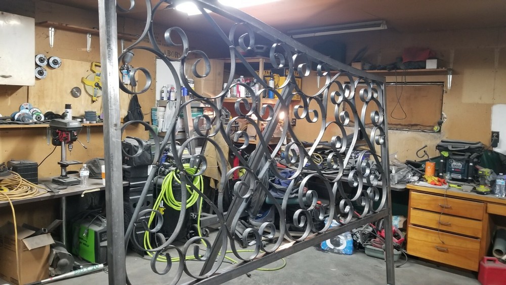 wrought iron driveway entry gate