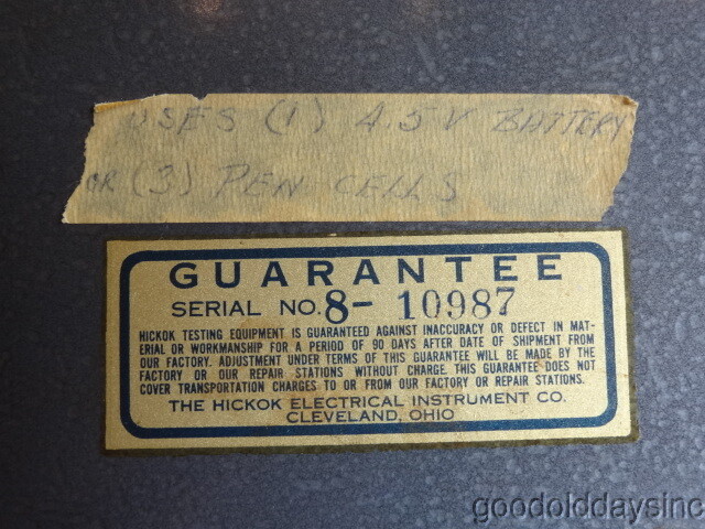 Hickok Model 435 Volt Ohm Milliammeter Tester