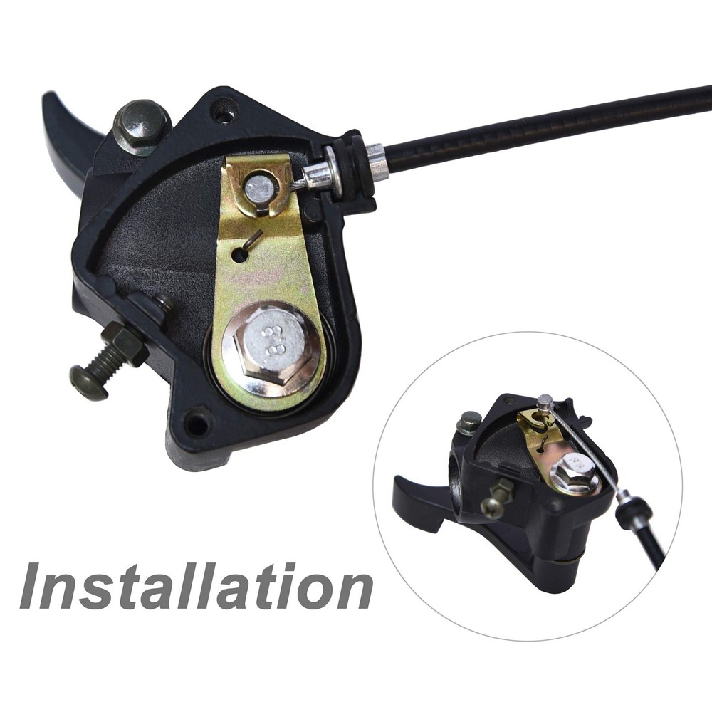 7/8'' 22mm Thumb Throttle Cable Accelerator Handle Assembly for 50cc Black
