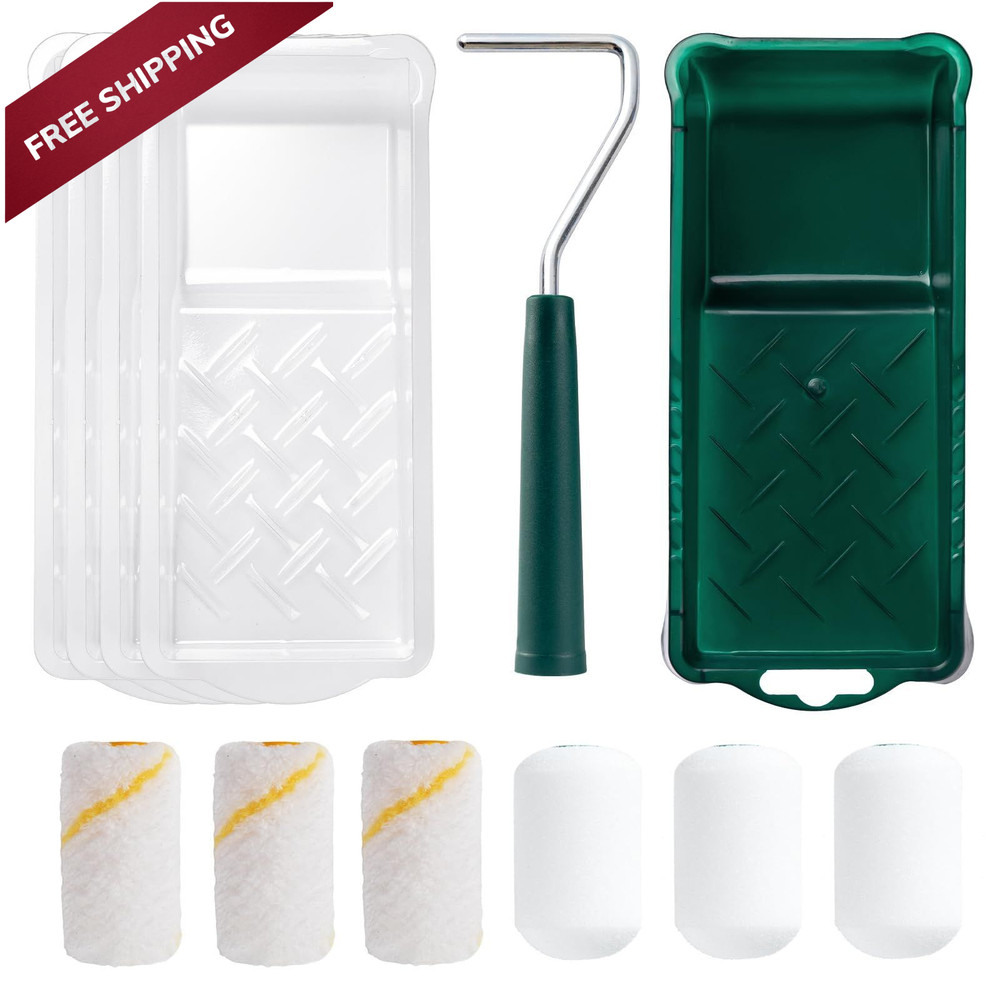 YiBaiBrush Paint Roller Kit, 12 Pack, 2 Inch Roller, Mini Roller...