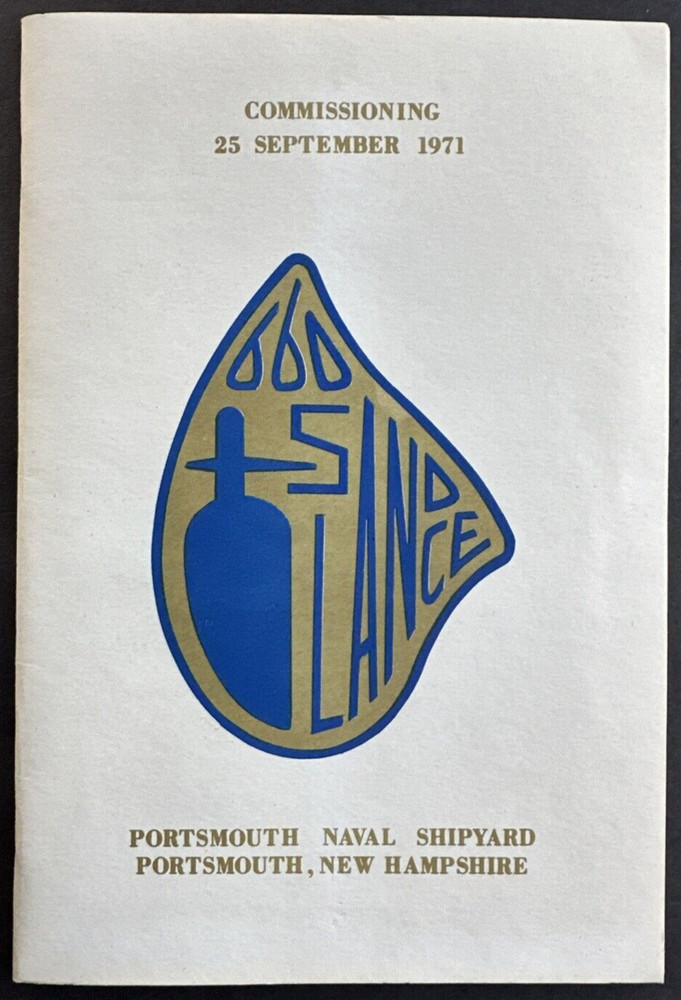USS Sand Lance SSN660 Commissioning Program 1971 (24 Page booklet)