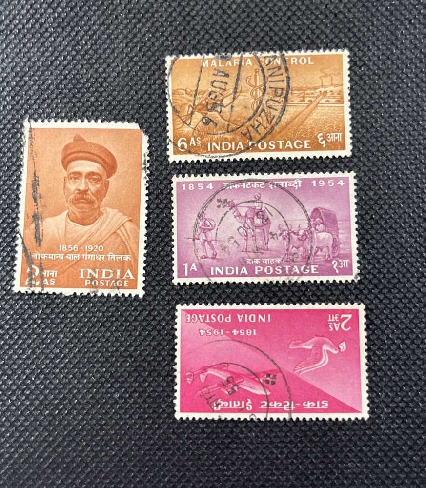 4 India Stamps , 1954 , Malaria Control , Used