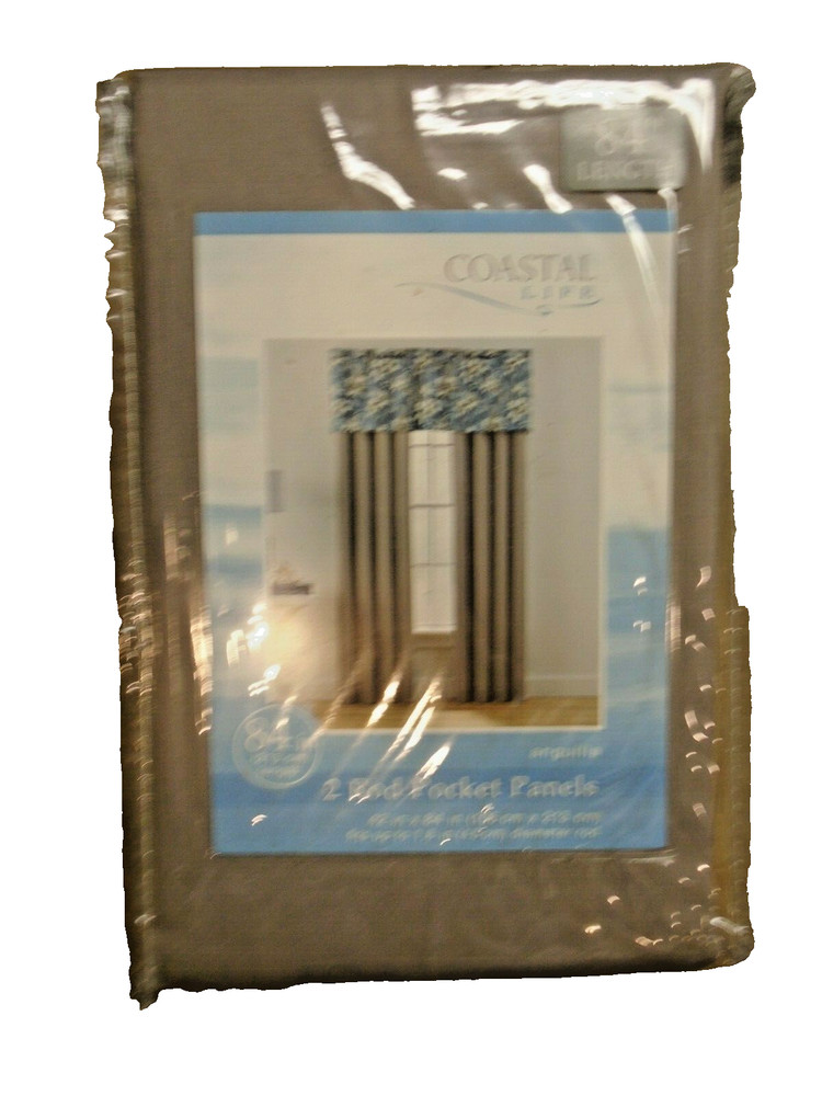 COASTAL LIFE  ANGUILLA 2 ROD POCKET PANELS