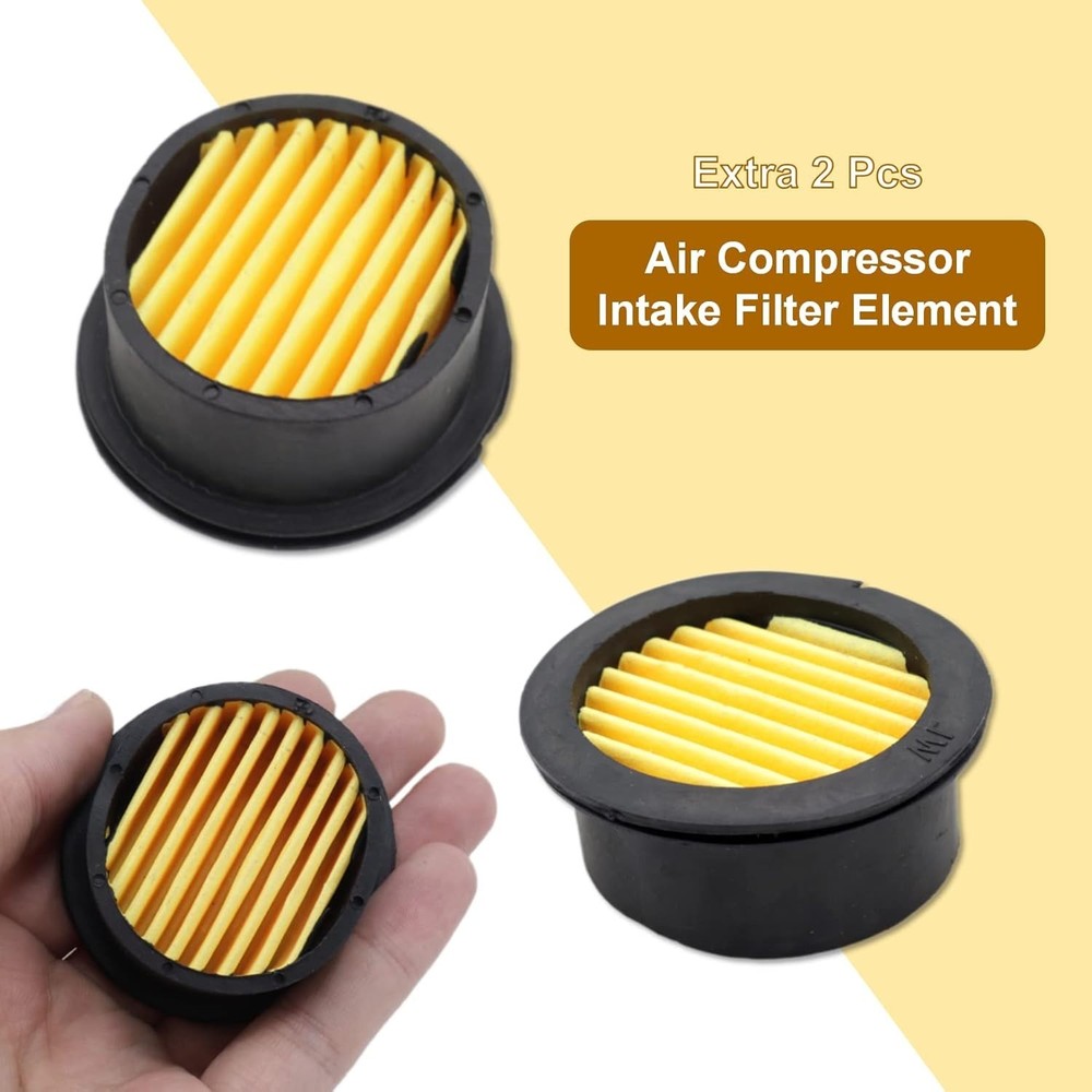 High-Quality 3/8" Air Compressor Silencer & Filter Replacement Kit, Pack of 2