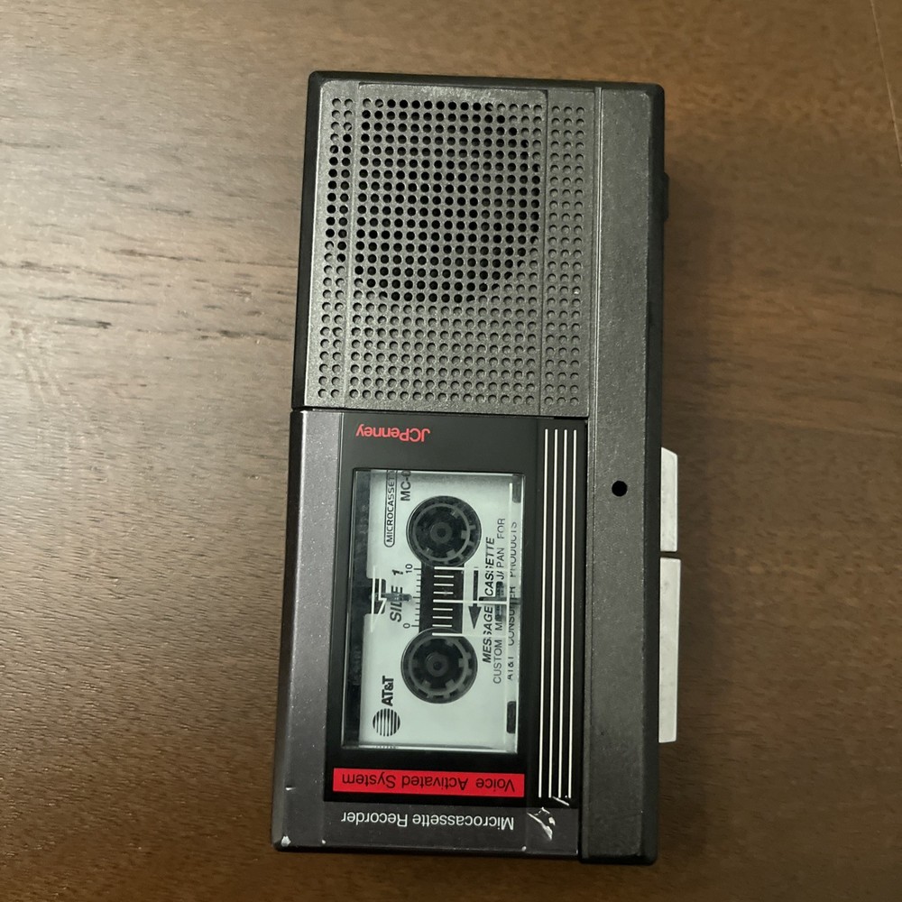 Model #681-6029 Clear Voice Plus Microcassette Recorder Handheld Black 2 Speed