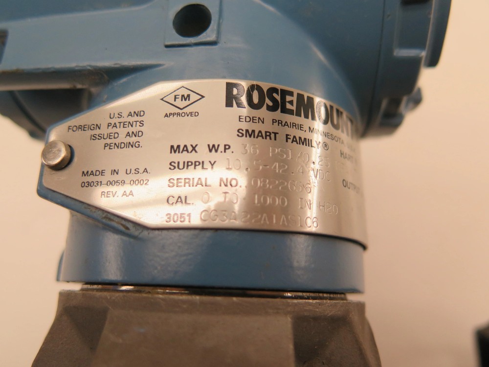 Endress + Hauser 3051 CG3A22A1AS1C5 Pressure Transmitter & Sensor