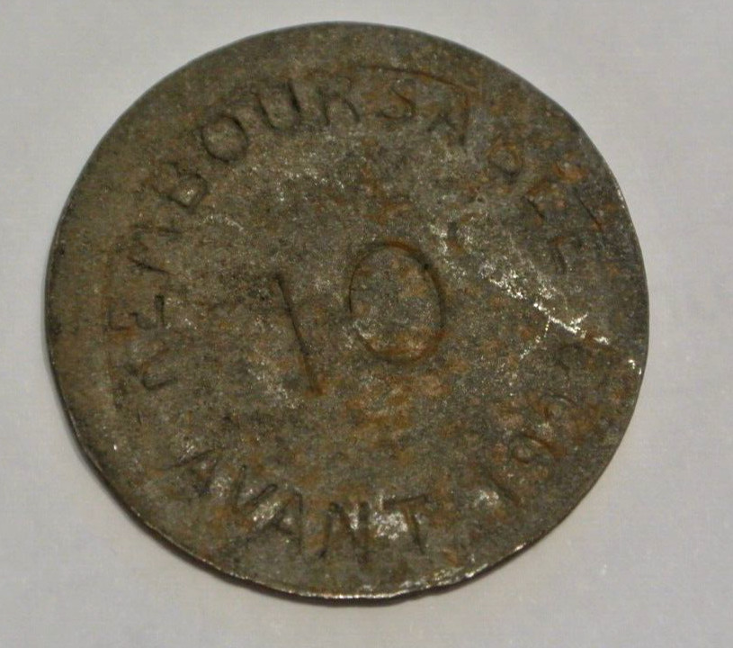 BAYONNE 10 C CENT FER 1917