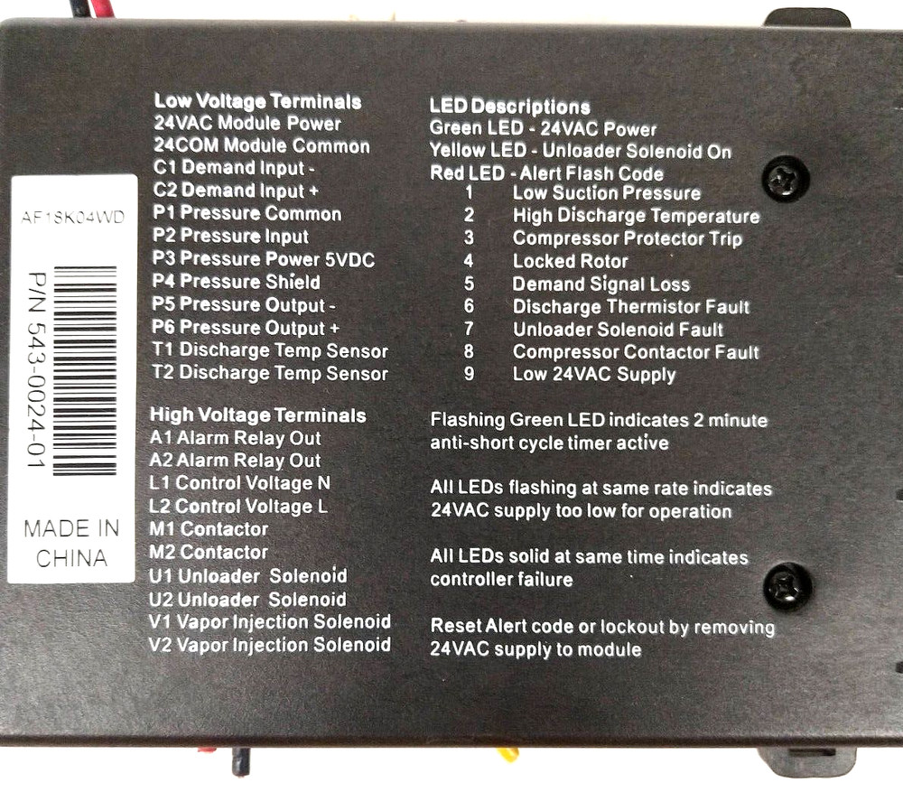 Emerson Copeland Scroll Digital Compressor Controller 543 0024 01