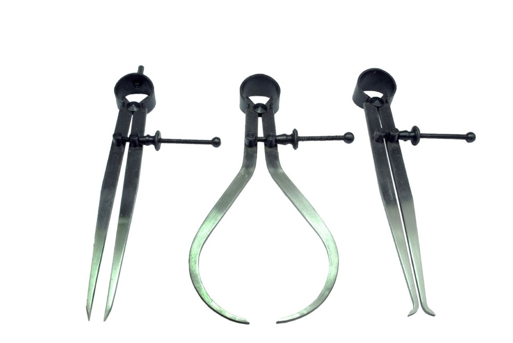 8" Spring Calipers Set of 3 Pieces Divider, Inside & Outside