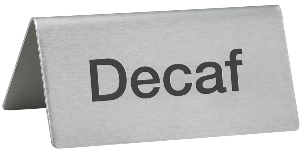 Tent Sign, "Decaf", S/S (12 Each)