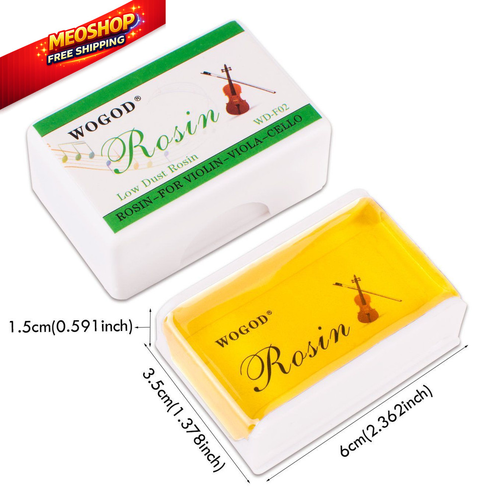 Rosin Violin Light Low Dust 2 Pack For Bows Viola And...
