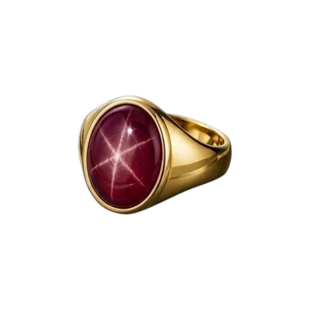 Star Ruby Sapphire Women Ring 925 Sterling Silver Lab Created Handmade Men Ring