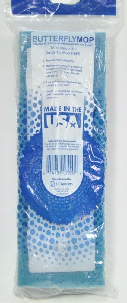 BUTTERFLY MOP REFILL TYPE I ABSORBENT POLY SPONGE LC INDUSTRIES