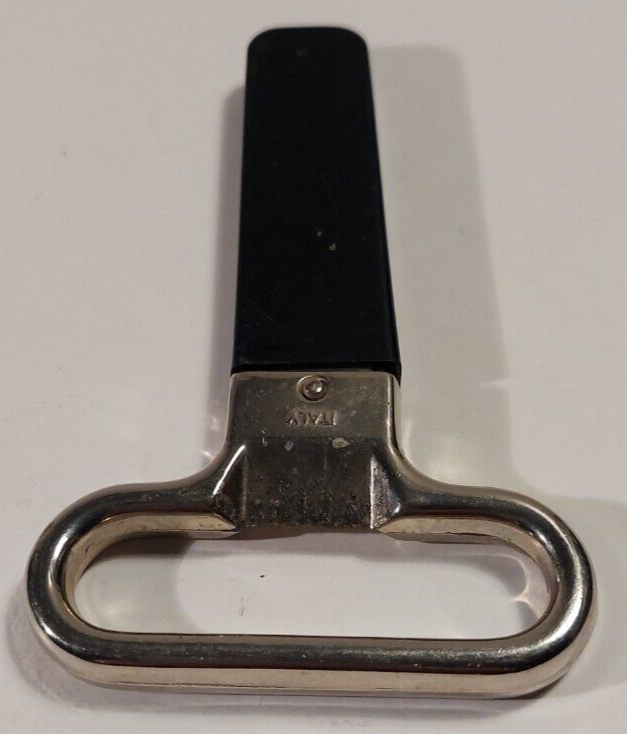CHROME CORKED WINE BOTTLE OPENER. MARKED ITALY