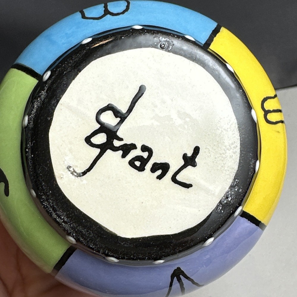 Small Cat Cup/ Pot Signed D Grant