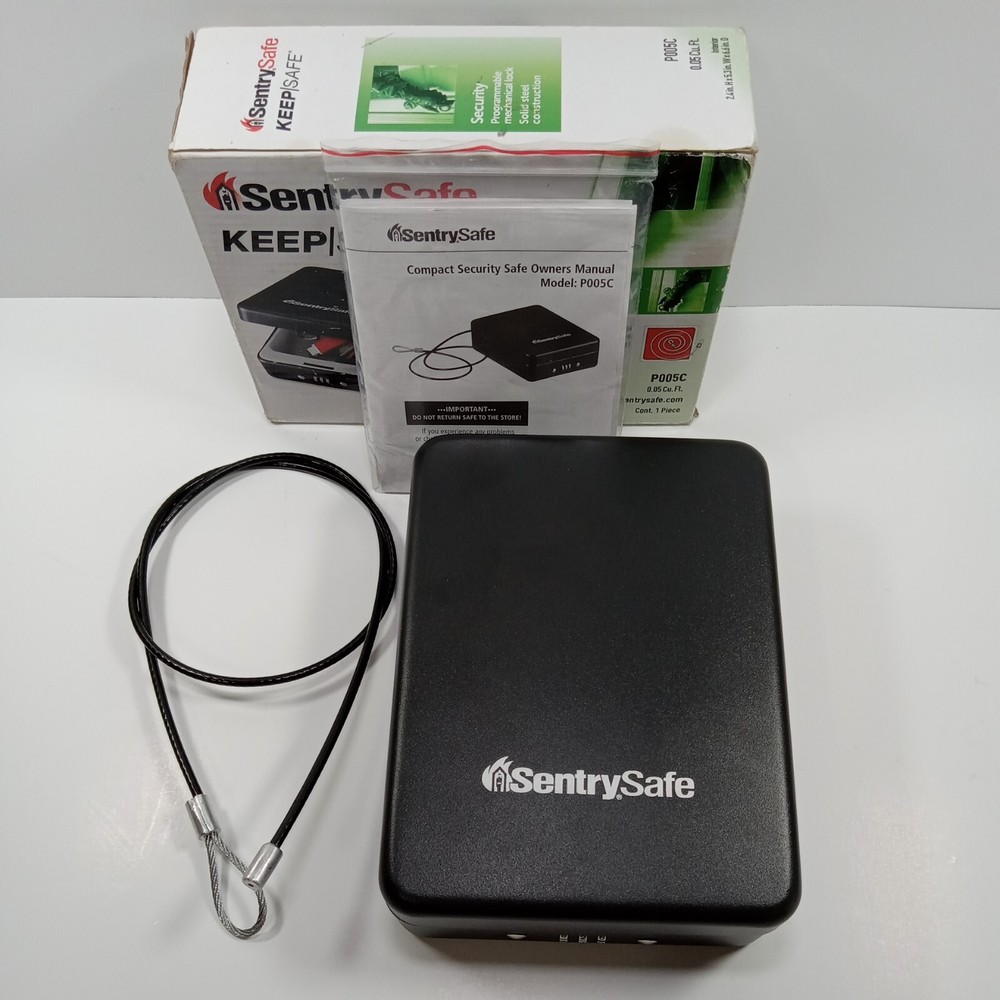 SENTRY SAFE Keep Safe Compact Safe P005C 0.05 Cu Ft Combination Lock & Cable
