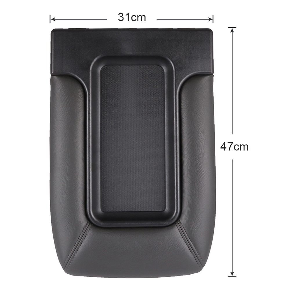 Center Console Fits 99-07 Chevy Silverado Avalanche Armrest Lid Latch Dark Gray