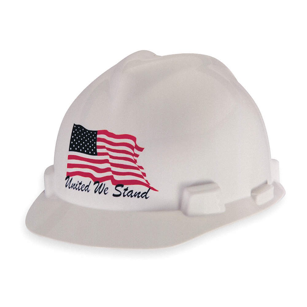 MSA 10034263 Hard Hat,Type 1, Class E,White 6JR24