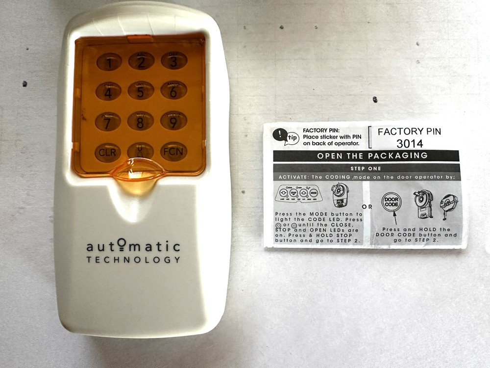 Automatic Technology 87740 433MHz Wireless Keypad AM EasyRoller/Hiro