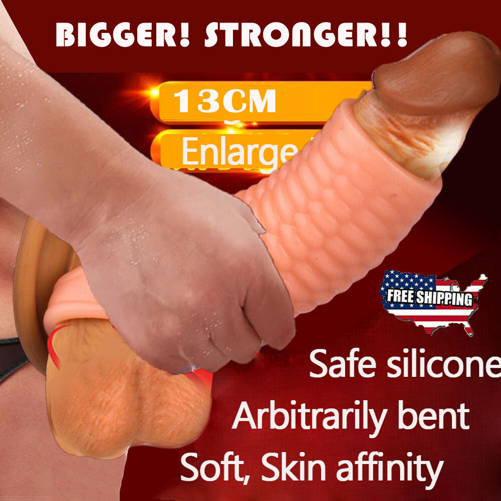 Men-Penis-Sheath-Penis Extender Erection-Enlarger-Enhancer Sleeve-Girth-Extender
