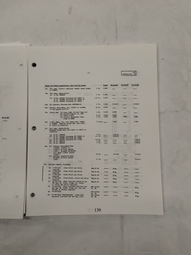 Piper Aircraft Type Specifications Manual-Copy