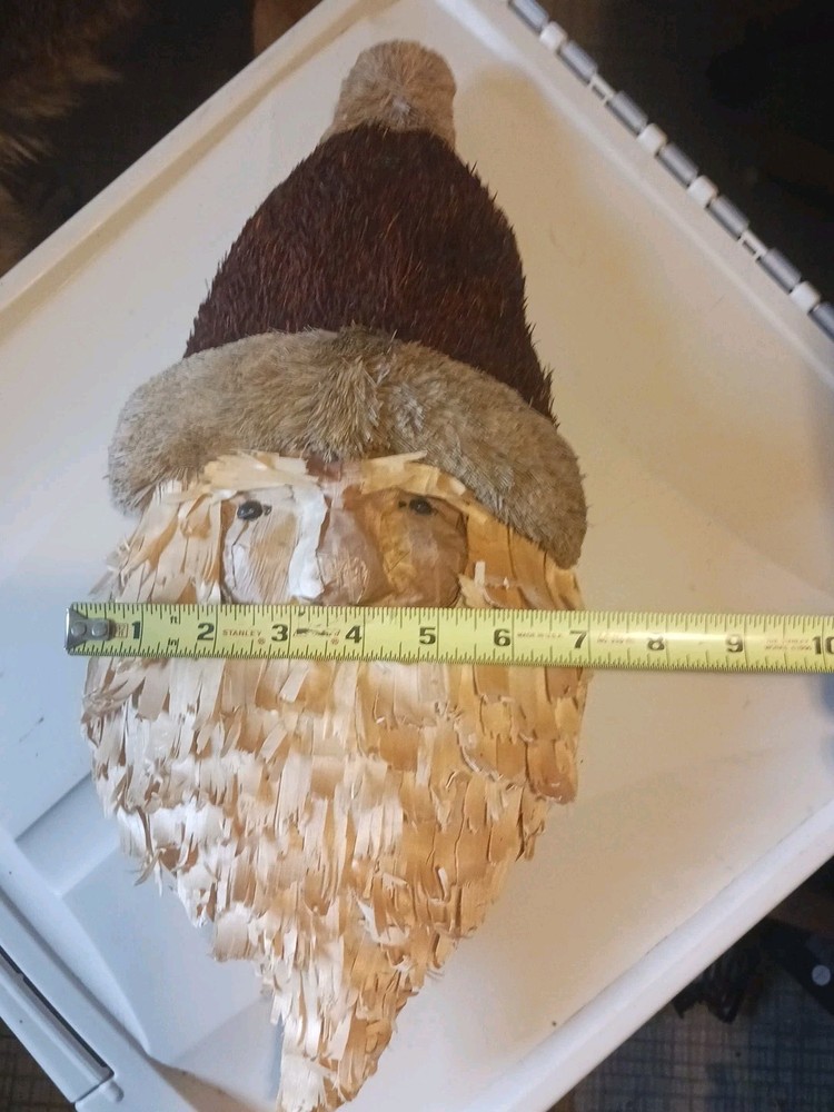 "Straw Santa Head"