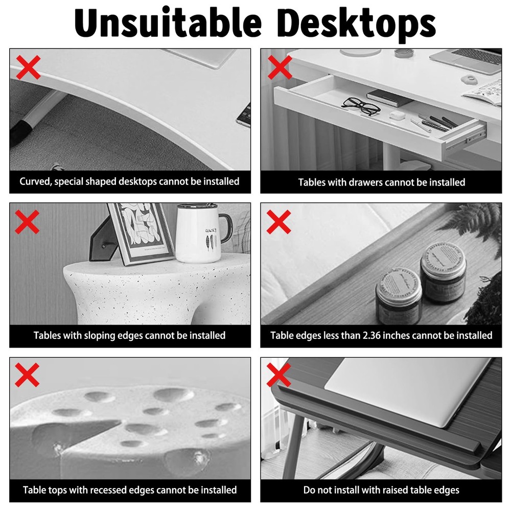 Ergonomic Foldable Elbow Rest for Computer Desk Adjustable Rotating Desk Exte...