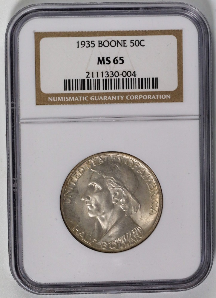 1935 Boone Commemorative Half Dollar — NGC MS65