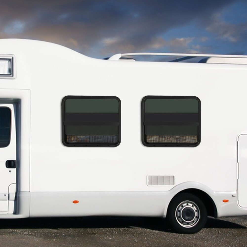 RV Window Vertical Slide Window Rectangular Venting Window Clip-on Mounting