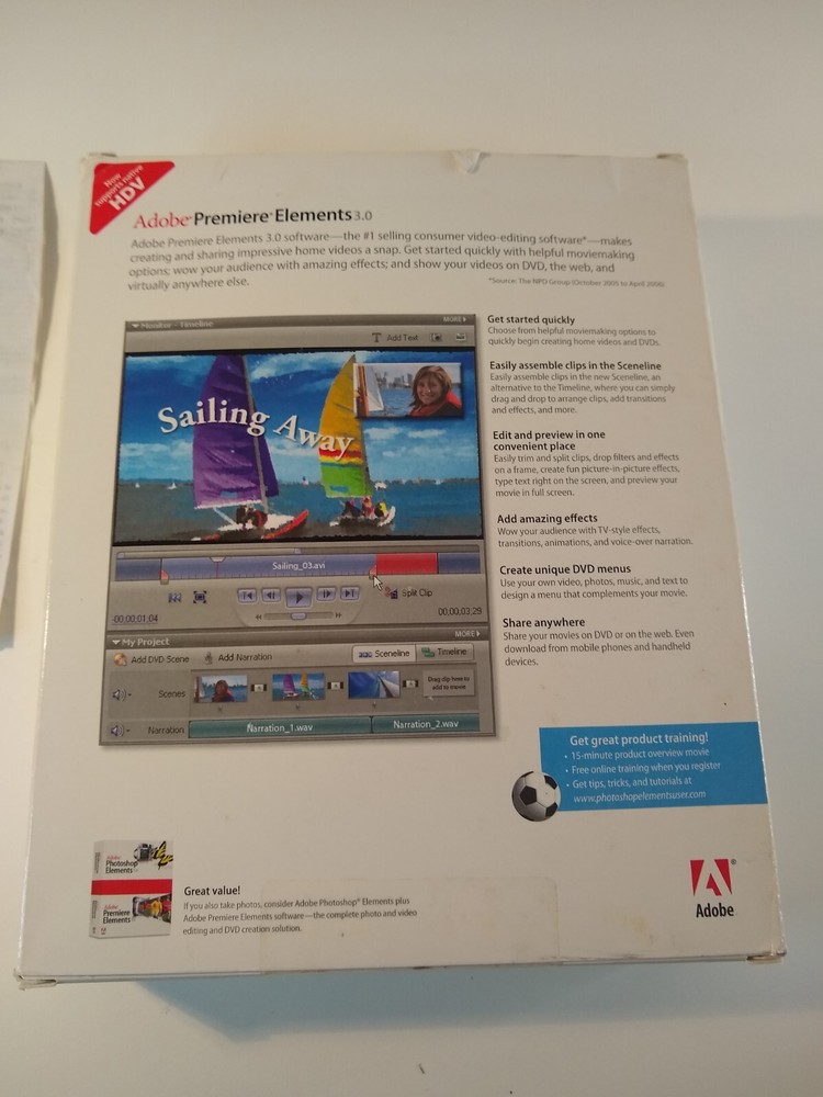 Adobe Premiere Elements 3.0 Big Box PC Software