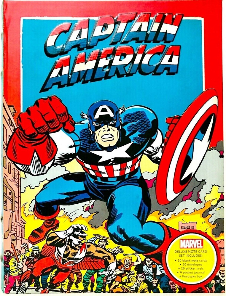 Insight Editions Marvel Captain America Deluxe Note Card Set In Keepsake Box