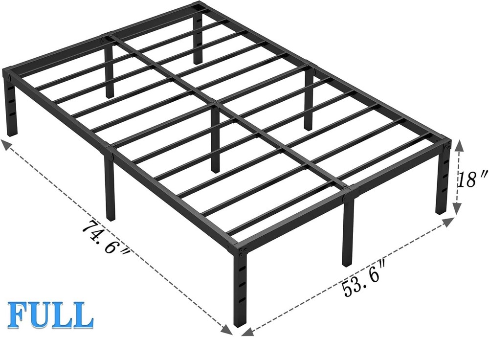 Metal Bed Frame,Full Size Bed Frame with Storage Space,Heavy Duty Sturdy