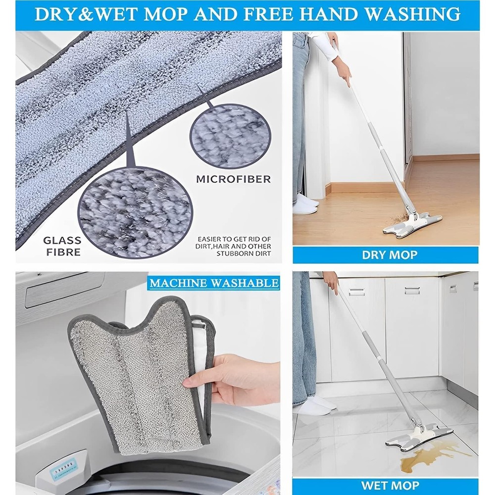 Microfiber Mop, Easy Squeeze and Spin Mop, Easy Squeeze Mop.lt is-Suitable fo...
