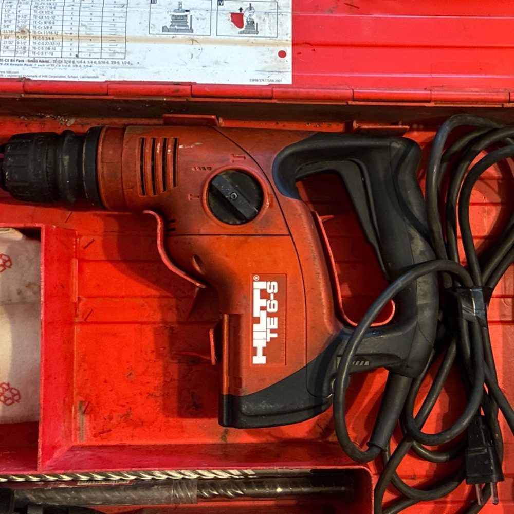 Hilti TE 6-S Corded Hammer Drill 1/2" SDS-Plus Bit, Case, Accessories