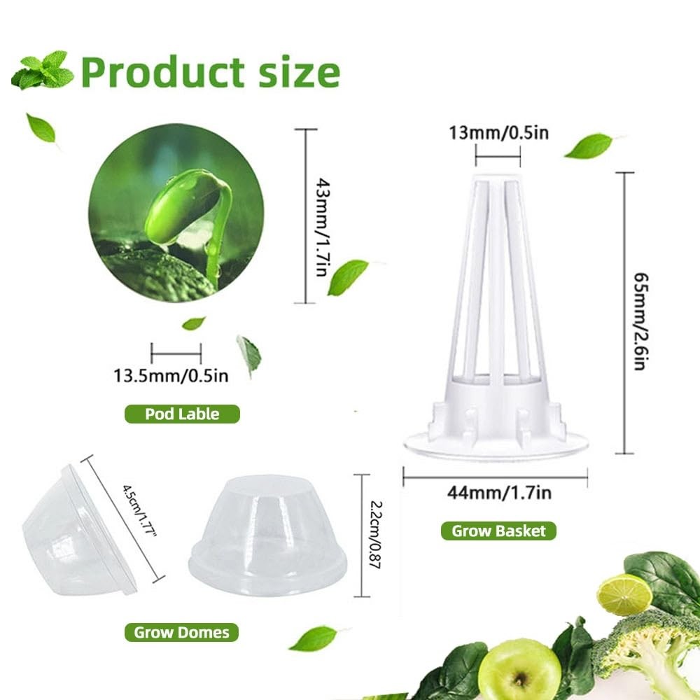 90pcs Hydroponic Seed Pod Kit Include 30pcs Plant Replacement Basket Containe...